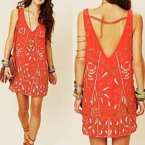 Free People Secret Garden Sequin Shift Dress